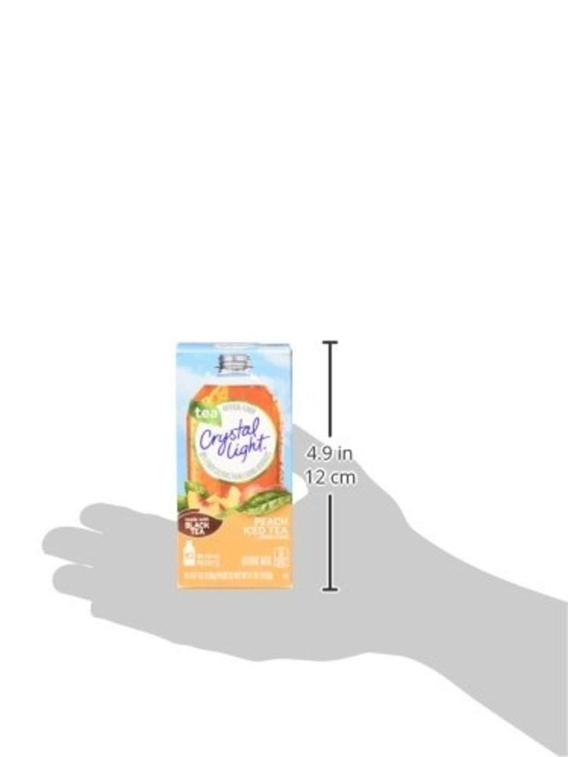 Crystal Light On-the-Go, Peach Iced Tea Drink Mix, 10 CT (Pack of 2) - Image 3